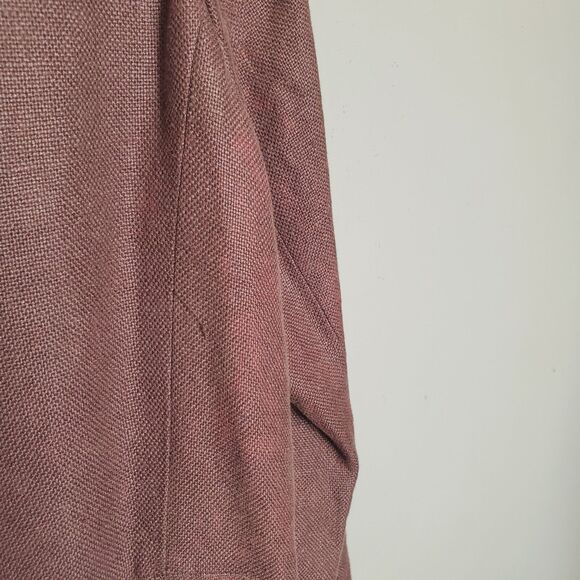 Gap Coat Womens Size 6 Brown Linen Button Up Lightweight Midi Jacket *READ* - Picture 9 of 14